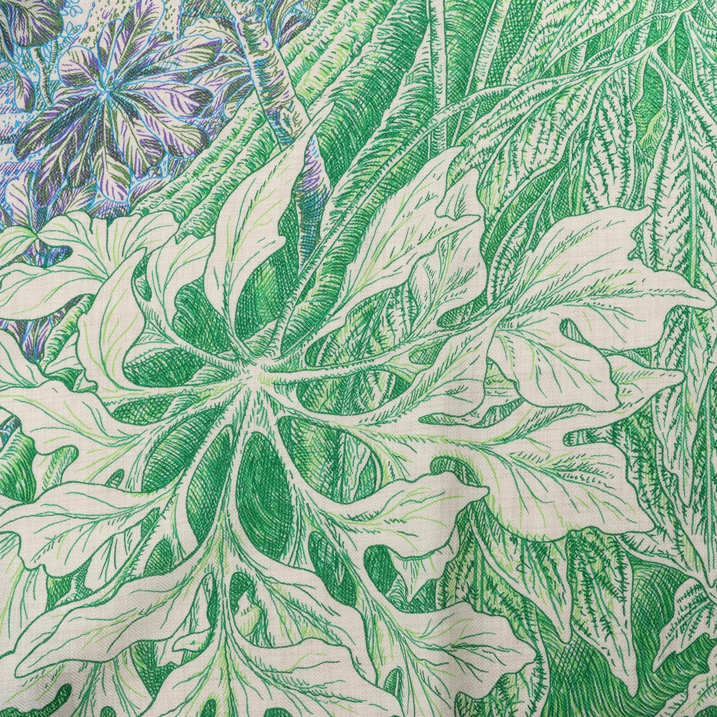 Hermès Carré Geant "BOTANICO DI PALERMO" Cashmere and Silk Scarf in Green