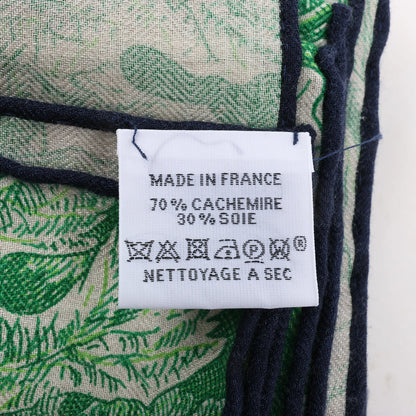 Hermès Carré Geant "BOTANICO DI PALERMO" Cashmere and Silk Scarf in Green