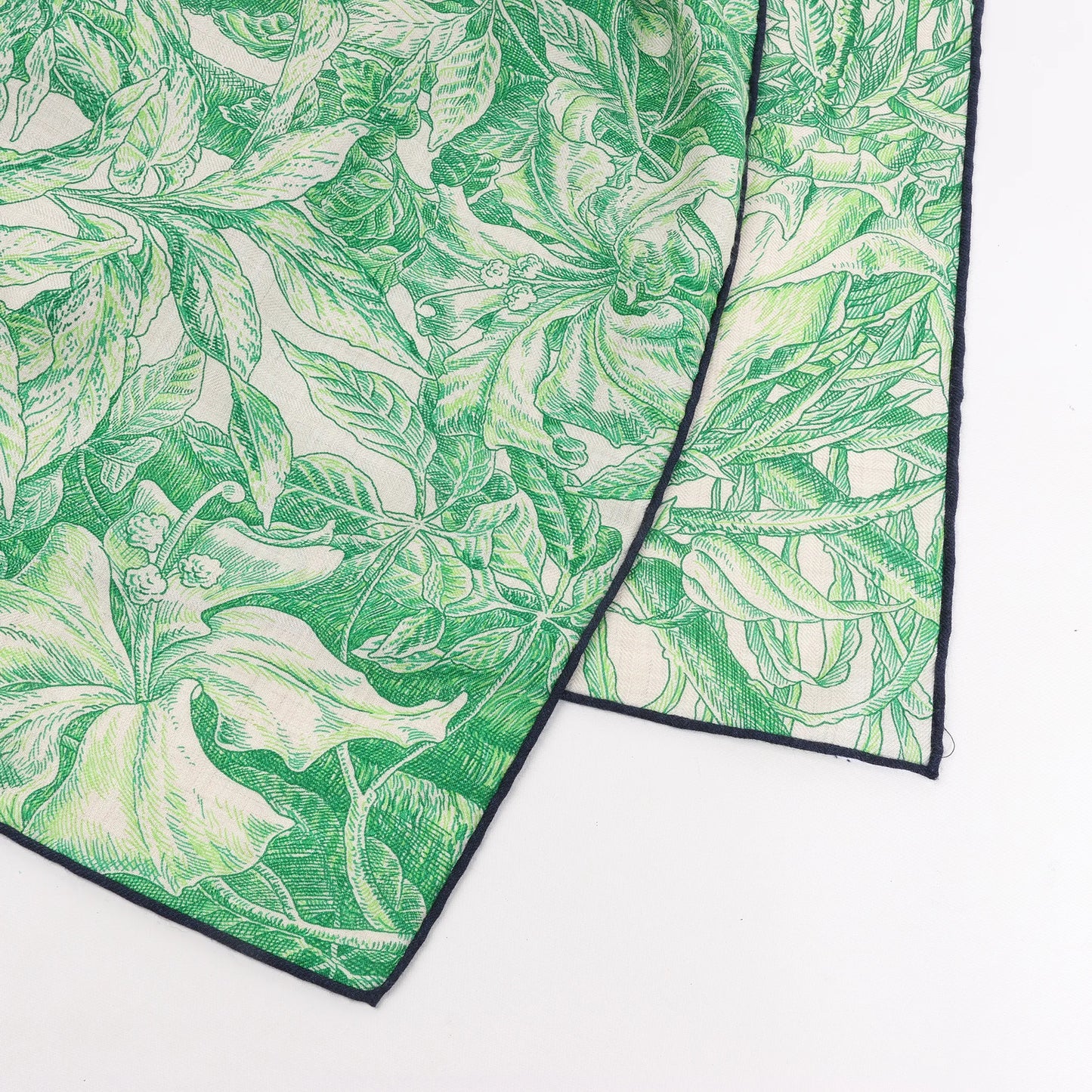 Hermès Carré Geant "BOTANICO DI PALERMO" Cashmere and Silk Scarf in Green