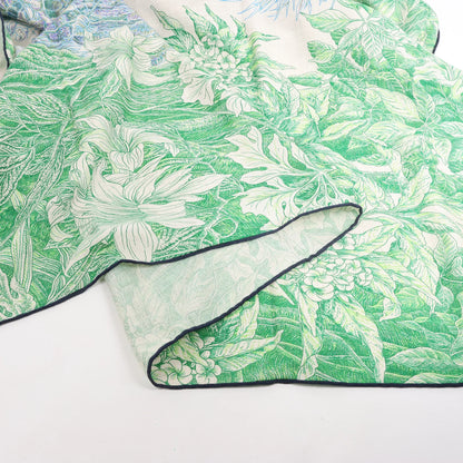 Hermès Carré Geant "BOTANICO DI PALERMO" Cashmere and Silk Scarf in Green