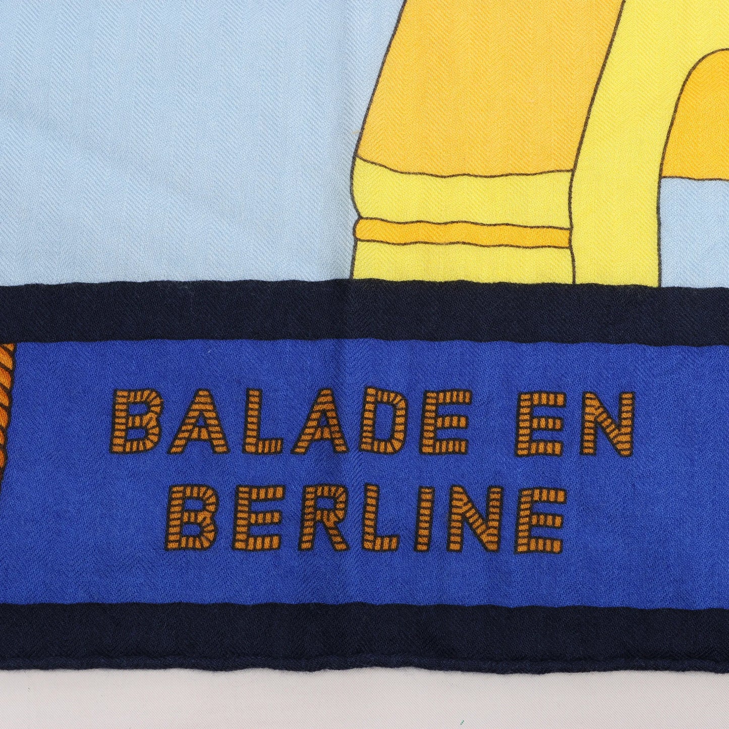 Hermès Carré 140 "Balade en Berline" Cashmere x Silk handkerchief in Blue