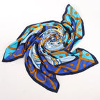 Hermès Carré 140 "Balade en Berline" Cashmere x Silk handkerchief in Blue