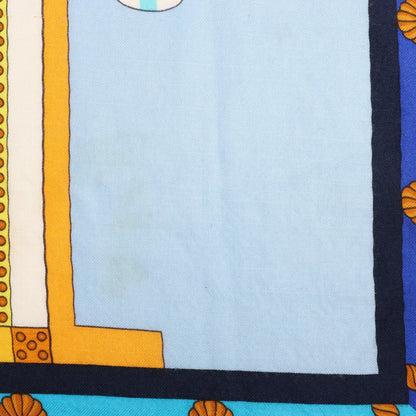 Hermès Carré 140 "Balade en Berline" Cashmere x Silk handkerchief in Blue