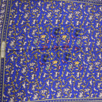 Hermès Carré Géant "CHASSE EN INDE" Cashmere & Silk Scarf in in Navy Blue