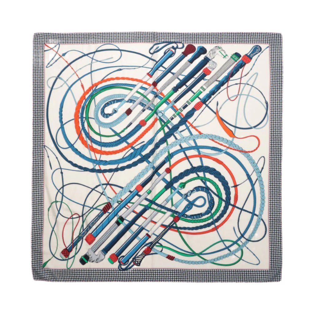 Hermès Carré Geant "Fouets et Badines" Cashemere & Silk Scarf in Multicolor