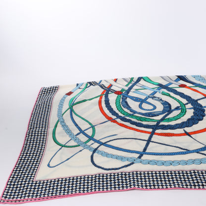 Hermès Carré Geant "Fouets et Badines" Cashemere & Silk Scarf in Multicolor