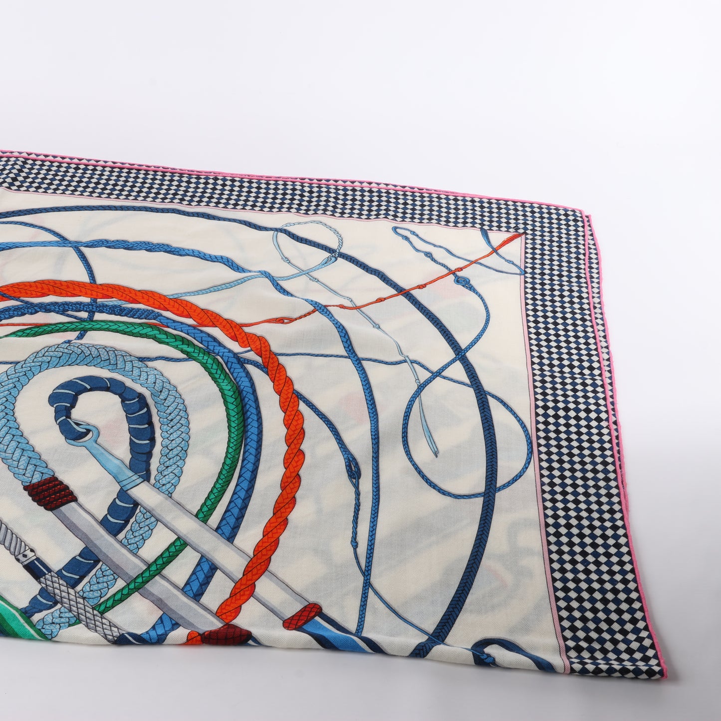 Hermès Carré Geant "Fouets et Badines" Cashemere & Silk Scarf in Multicolor