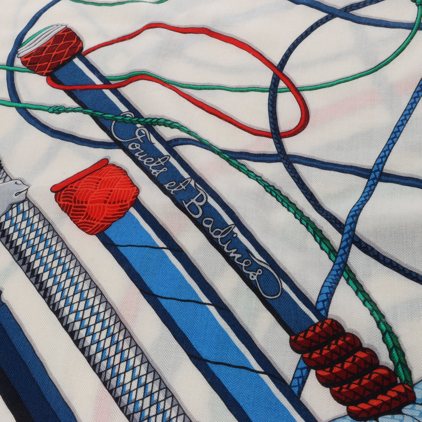 Hermès Carré Geant "Fouets et Badines" Cashemere & Silk Scarf in Multicolor