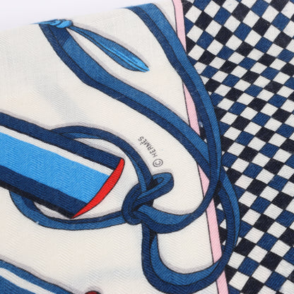 Hermès Carré Geant "Fouets et Badines" Cashemere & Silk Scarf in Multicolor