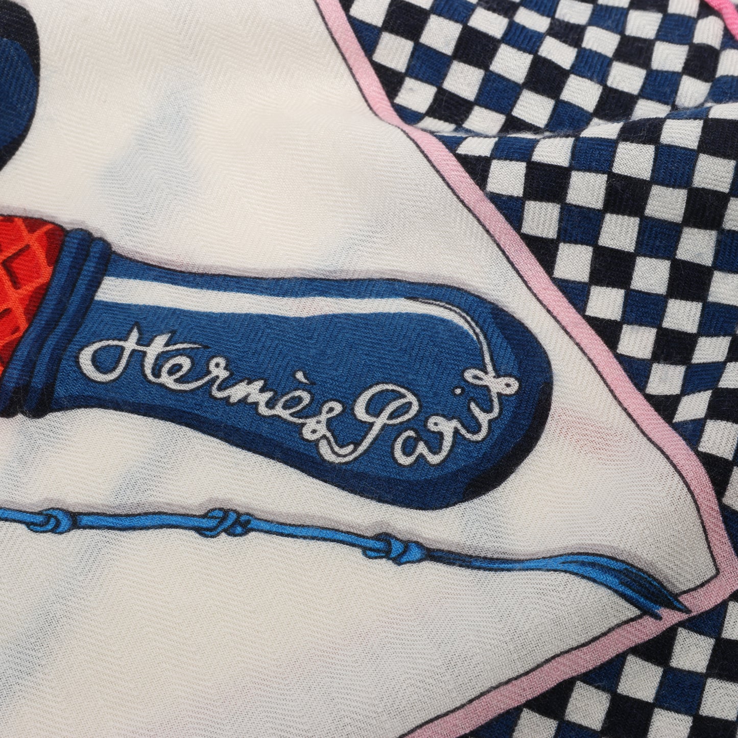 Hermès Carré Geant "Fouets et Badines" Cashemere & Silk Scarf in Multicolor