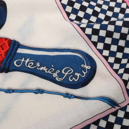 Hermès Carré Geant "Fouets et Badines" Cashemere & Silk Scarf in Multicolor