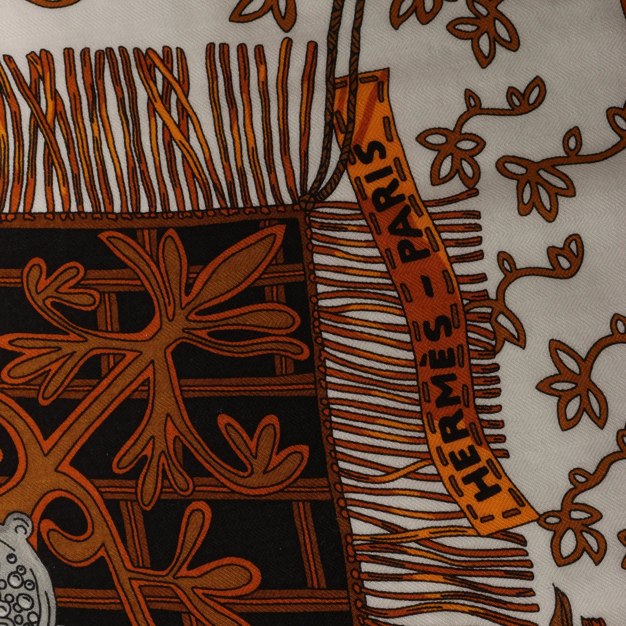 Hermès Carré Geant "CAVALIERS DU CAUCAS" Cashemere & Silk Scarf in Brown