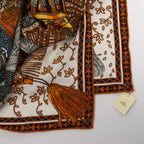 Hermès Carré Geant "CAVALIERS DU CAUCAS" Cashemere & Silk Scarf in Brown