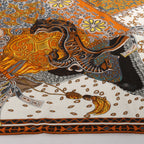 Hermès Carré Geant "CAVALIERS DU CAUCAS" Cashemere & Silk Scarf in Brown
