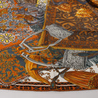 Hermès Carré Geant "CAVALIERS DU CAUCAS" Cashemere & Silk Scarf in Brown