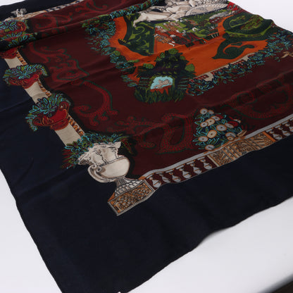 Hermès Carré Geant "LE PARADIS DU ROY" Cashmere & Silk Scarf in Black