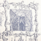 Hermès Carré Géant "LES CABANES" Cashmere & Silk Scarf in in Beige x Navy