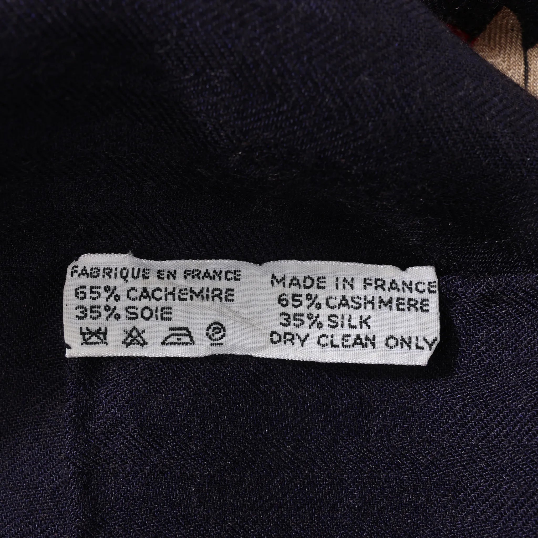 Hermès Carré Géant "L'INSTRUCTION DUROY" Cashmere & Silk Scarf in in Navy Blue x Red