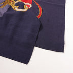 Hermès Carré Géant "L'INSTRUCTION DUROY" Cashmere & Silk Scarf in in Navy Blue x Red
