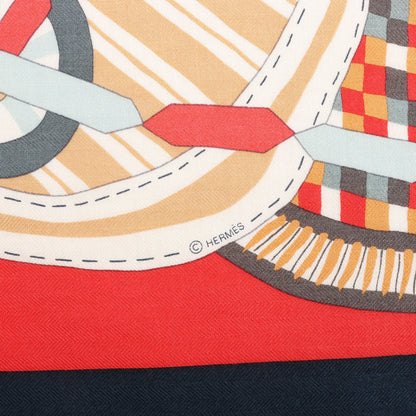 Hermès Carré Geant "La Selle Imaginaire" Cashemere & Silk Scarf in Red
