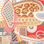 Hermès Carré Geant "La Selle Imaginaire" Cashemere & Silk Scarf in Red