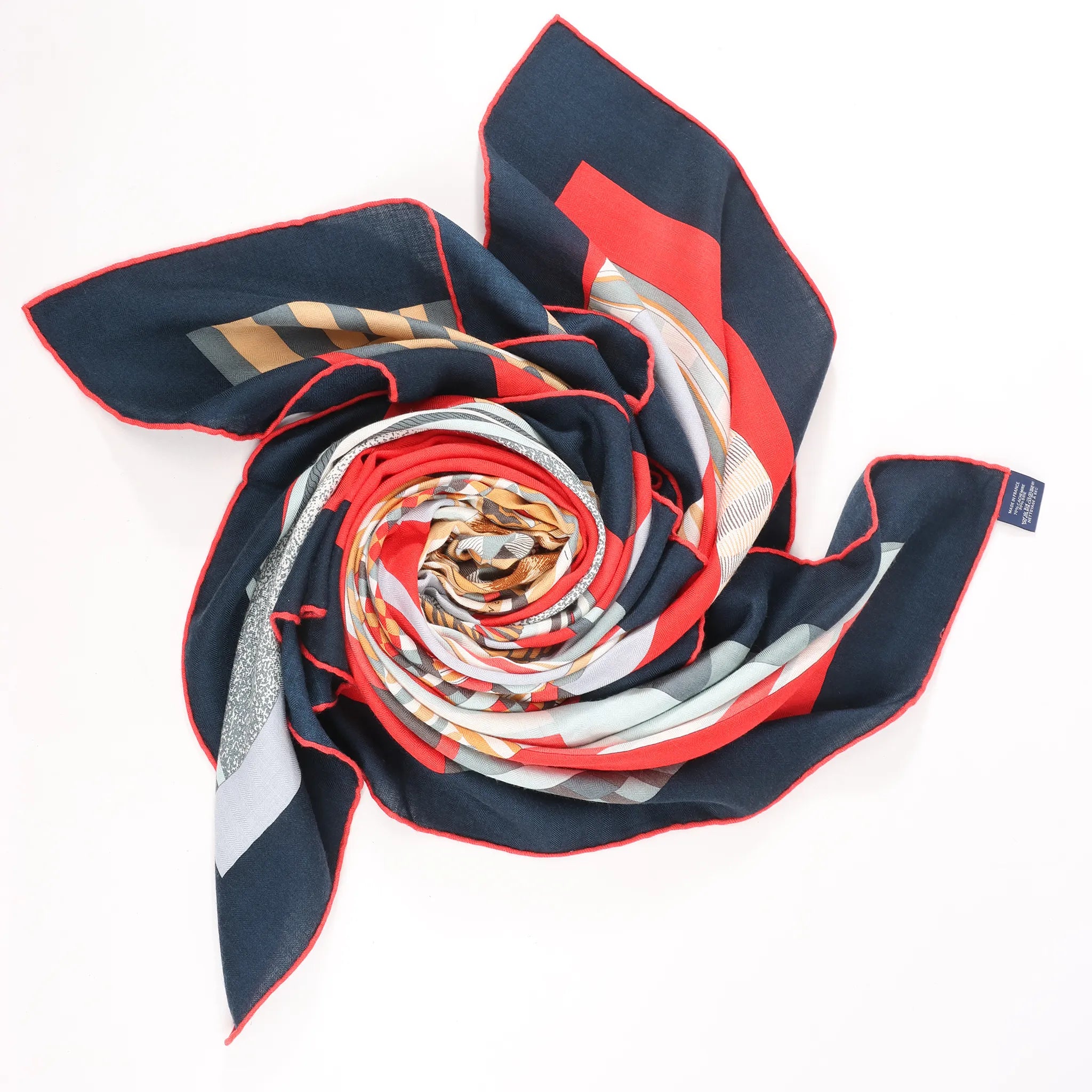 Hermès Carré Geant "La Selle Imaginaire" Cashemere & Silk Scarf in Red