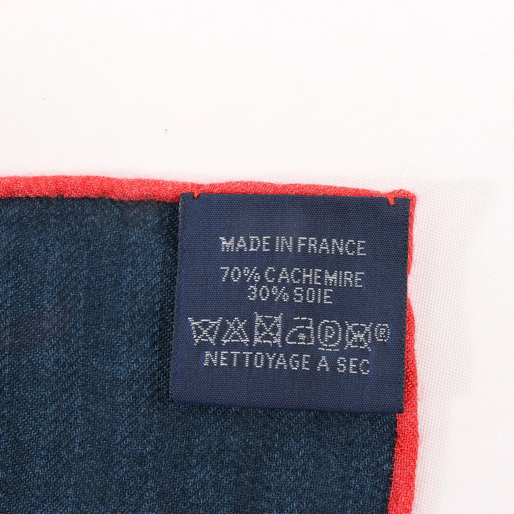 Hermès Carré Geant "La Selle Imaginaire" Cashemere & Silk Scarf in Red