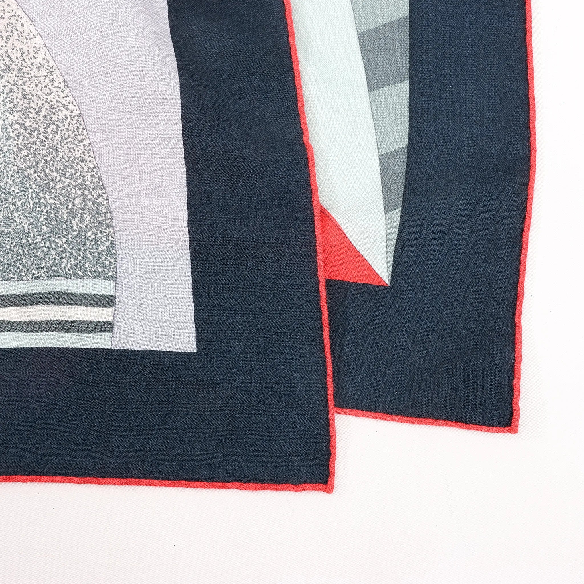 Hermès Carré Geant "La Selle Imaginaire" Cashemere & Silk Scarf in Red