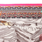 Hermès Carré Géant "La Femme aux Semelles de Vent" Cashmere & Silk Scarf in Pink