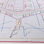 Hermès Carré Géant "PIQUE SELLIER" Cashmere & Silk Scarf in Gray