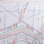 Hermès Carré Géant "PIQUE SELLIER" Cashmere & Silk Scarf in Gray
