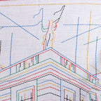 Hermès Carré Géant "PIQUE SELLIER" Cashmere & Silk Scarf in Gray
