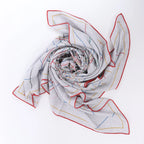 Hermès Carré Géant "PIQUE SELLIER" Cashmere & Silk Scarf in Gray