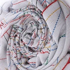 Hermès Carré Géant "PIQUE SELLIER" Cashmere & Silk Scarf in Gray