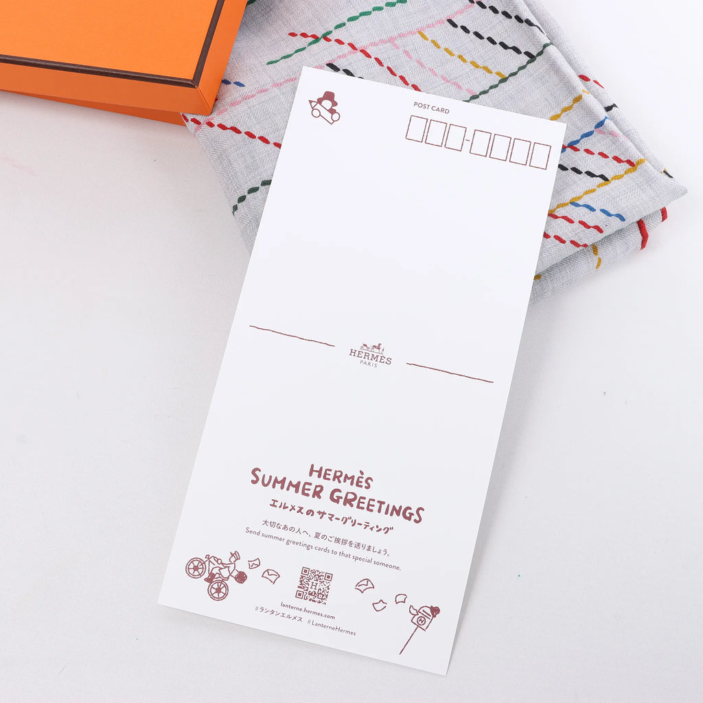 Hermès Carré Géant "PIQUE SELLIER" Cashmere & Silk Scarf in Gray
