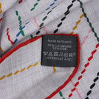 Hermès Carré Géant "PIQUE SELLIER" Cashmere & Silk Scarf in Gray