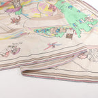 Hermès Carré Geant "LOCOMOTION" Cashmere and Silk Scarf in Beige