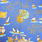 Hermès Carré Géant "VOILES DE LUMIERE" Cashmere x Silk scarf in Navy Blue