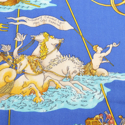Hermès Carré Géant "VOILES DE LUMIERE" Cashmere x Silk scarf in Navy Blue