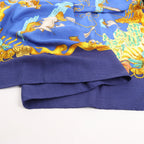 Hermès Carré Géant "VOILES DE LUMIERE" Cashmere x Silk scarf in Navy Blue