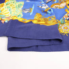 Hermès Carré Géant "VOILES DE LUMIERE" Cashmere x Silk scarf in Navy Blue