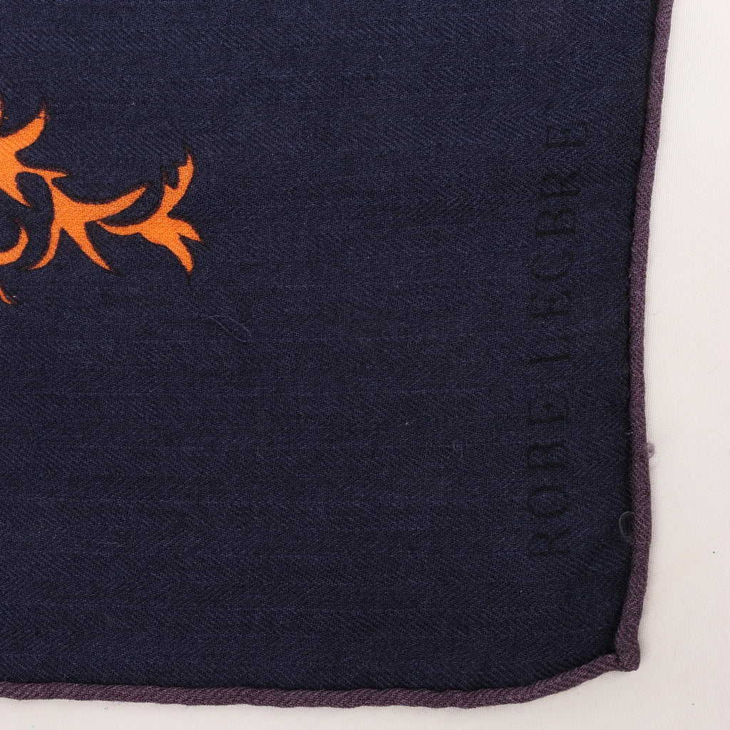 Hermès Carré Géant "Robe Legere" Cashmere x Silk handkerchief in Navy Blue