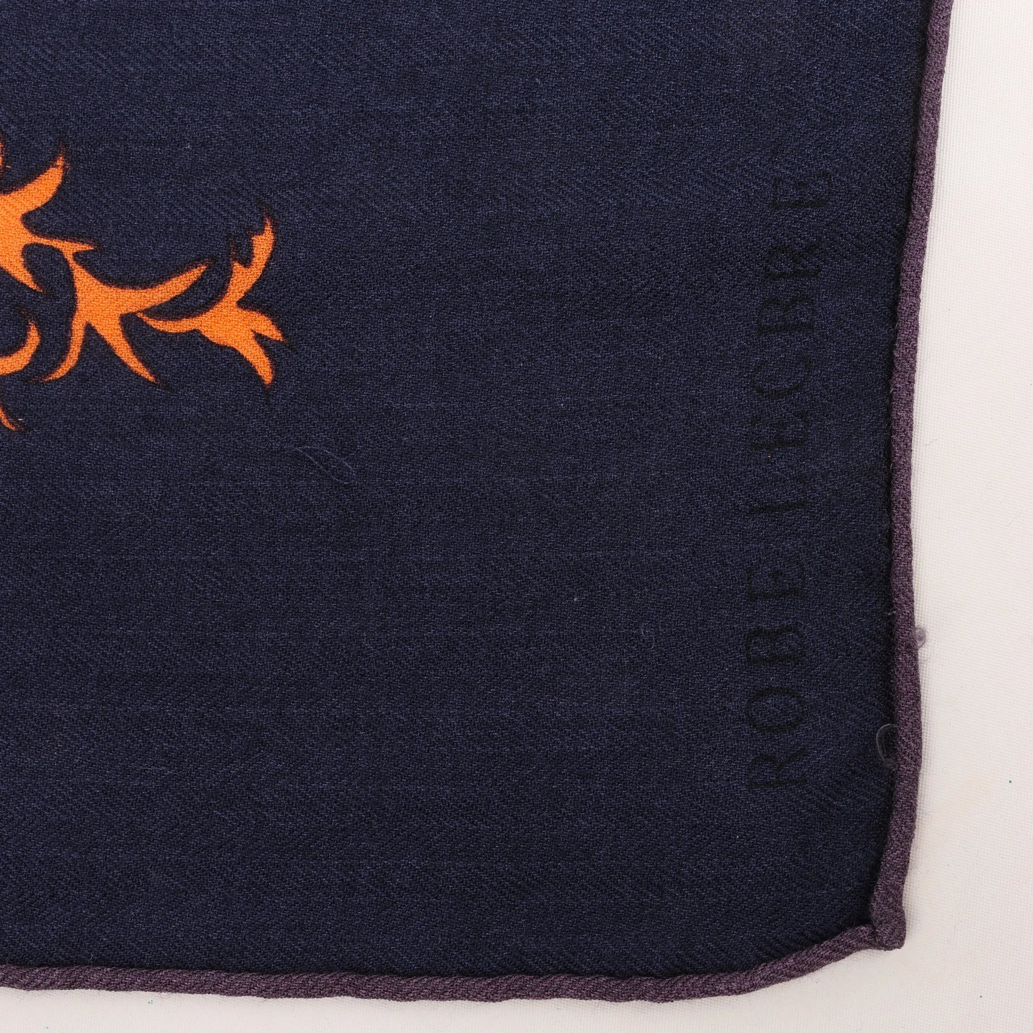 Hermès Carré Géant "Robe Legere" Cashmere x Silk handkerchief in Navy Blue