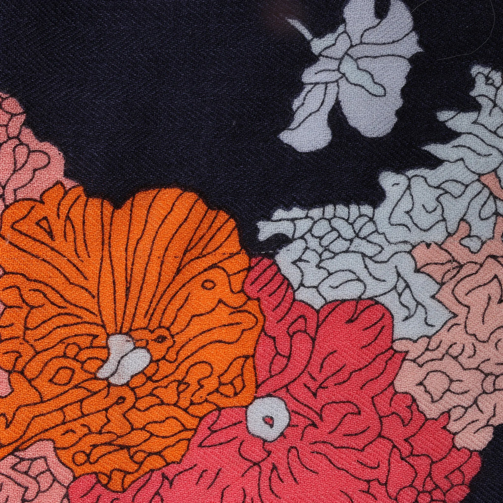 Hermès Carré Géant "Robe Legere" Cashmere x Silk handkerchief in Navy Blue