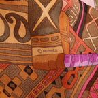 Hermès Carré 140 "VOYAGE EN ETOFFES" Cashmere x Silk handkerchief in Pink