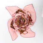 Hermès Carré 140 "VOYAGE EN ETOFFES" Cashmere x Silk handkerchief in Pink