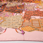 Hermès Carré 140 "VOYAGE EN ETOFFES" Cashmere x Silk handkerchief in Pink