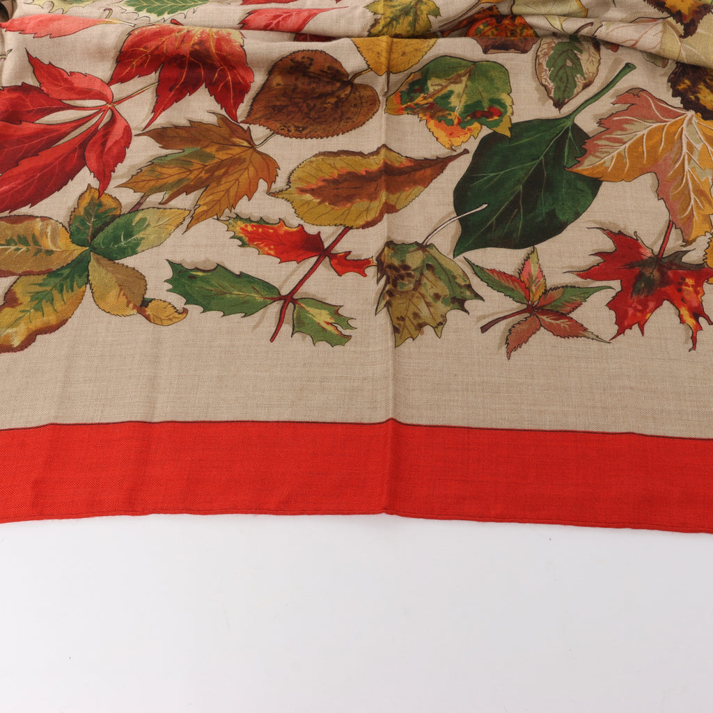 Hermès Carré Geant "Tourbillon" Cashmere x Silk handkerchief in Blue Red x Beige