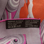 Hermès Carré Géant "De La Mer Au Ciel" Cashmere & Silk Scarf in Pink