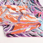 Hermès Carré Géant "De La Mer Au Ciel" Cashmere & Silk Scarf in Pink